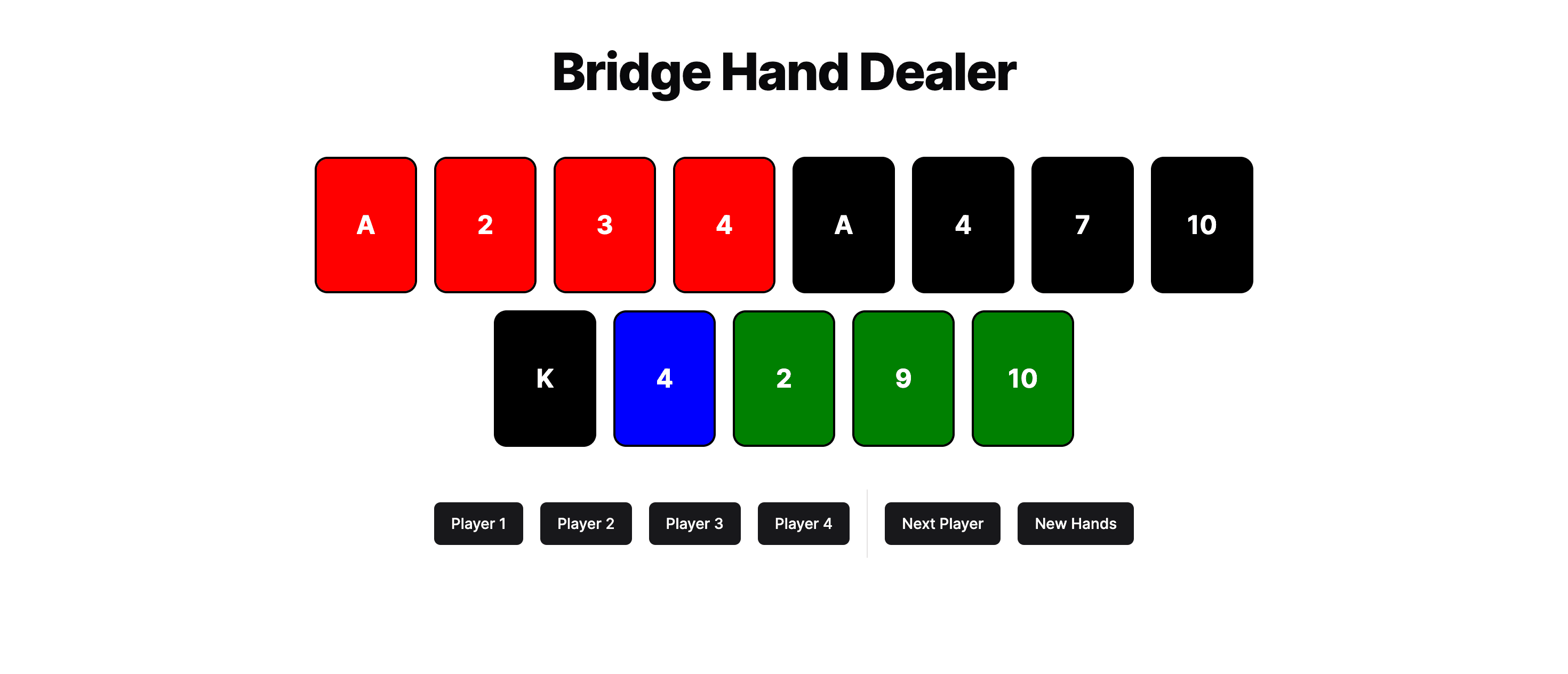 Bridge Card Dealer